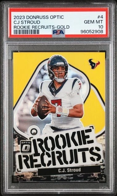 CJ Stroud Panini Donruss Optic Rookie Recruits #4 Gold