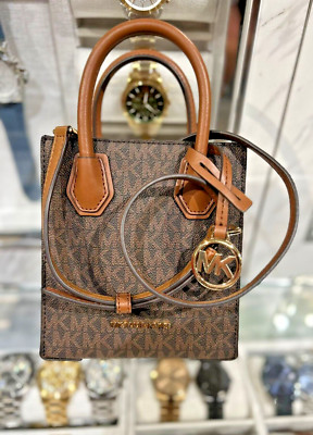 Michael Kors Mercer XS MK Logo North South Crossbody Handbag