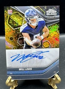 2023 TOPPS COMPOSITE WILL LEVIS CHROME BLACK GOLD REFRACTOR ON-CARD AUTO RC /50
