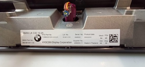 BMW Central Information Display 10,25 6810511 5' G30 G31 G38 F90 M5 J-00066 - Picture 6 of 6