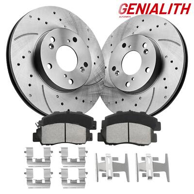 Front Brake Rotors + Ceramic Brake Pads for Honda Accord 1998-2002 2.3L 3.0L