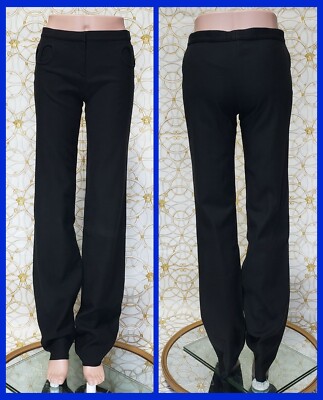 VERSUS VERSACE BLACK CLASSIC COTTON PANTS size 40 - 4