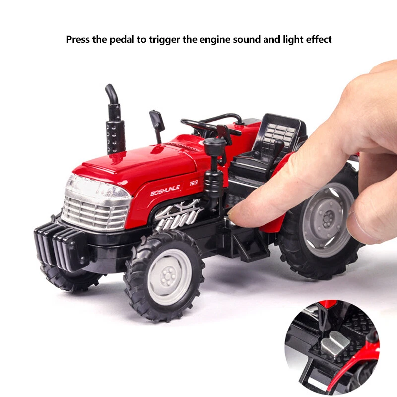 Farm Tractor Toy Model Metal Diecast Farm Vehicles Toy Tractor for Kids Boys Red - Image 2 of 4