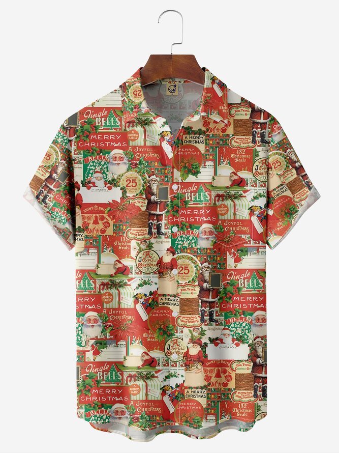 Jingle Bells Santa Christmas Hawaiian Shirt For Men And Women Holiday Party Wear