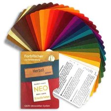 Stoff-Farbpass, 30 Farben, Herbst "Neo" zur Farbberatung - Farbfächer Herbsttyp