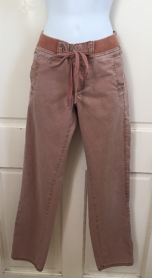 Hei Hei Anthropologie Dusty Pink Mauve Drawstring Slim Leg Ankle Pants Sz