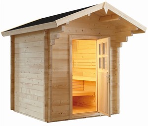 Gartensauna Massivholzsauna Blockbohlensauna Saunakabine Blockhaus Saunahaus Ebay