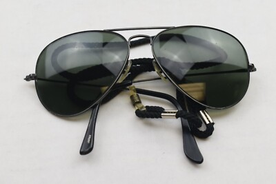 Vintage B&L Ray Ban 58 [] 14 Aviator Sunglasses Black | eBay