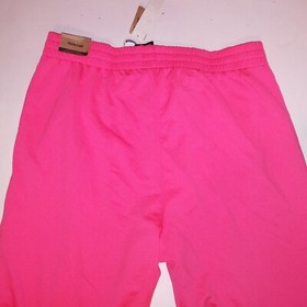 Victoria Secret PINK Track Pants Medium Pink White Athletic Zip Ankles New