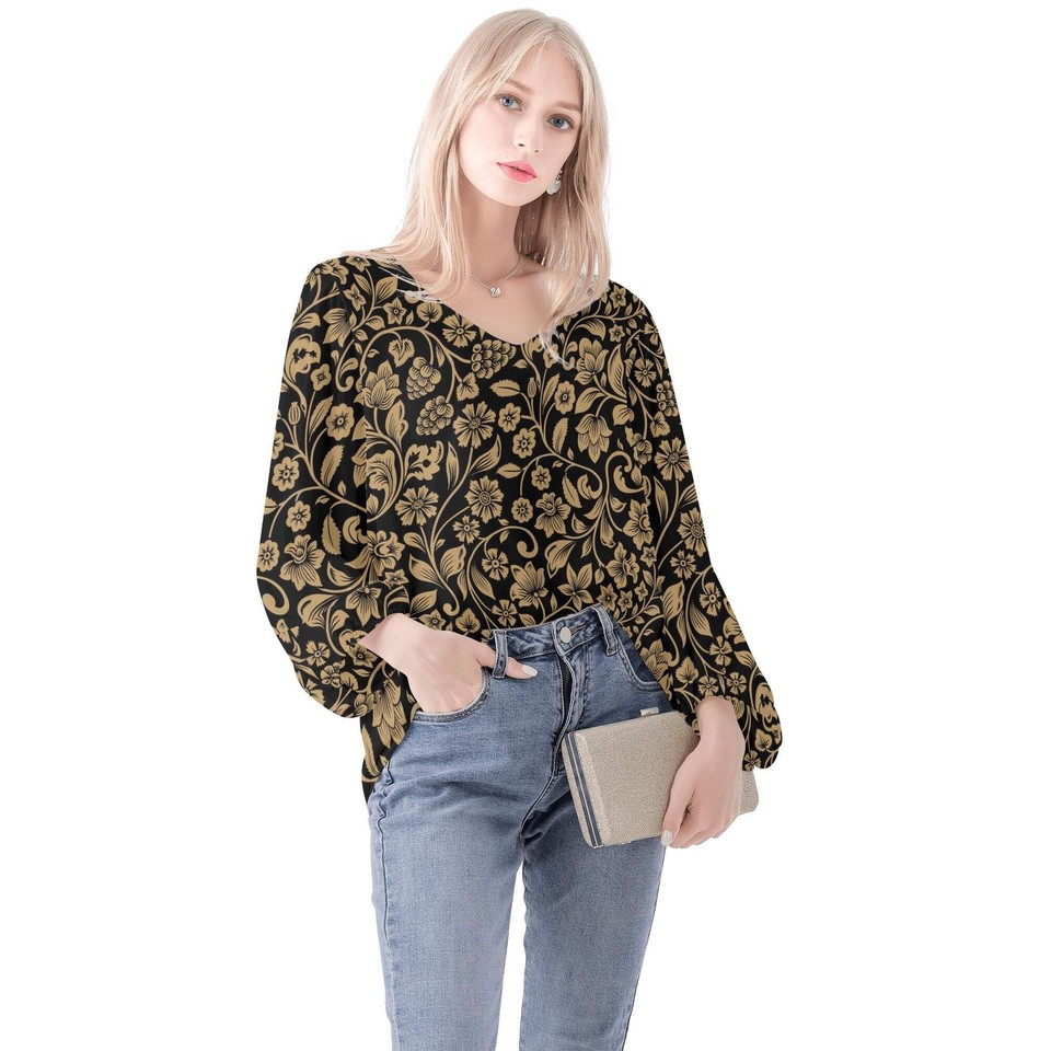 KIKIMORA Long Sleeve Puff Sleeve Blouse eBay