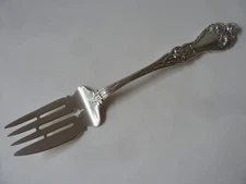 ART NOUVEAU ALVIN MAJESTIC STERLING SILVER SERVING FORK, NO MONOGRAM, PAT. 1900