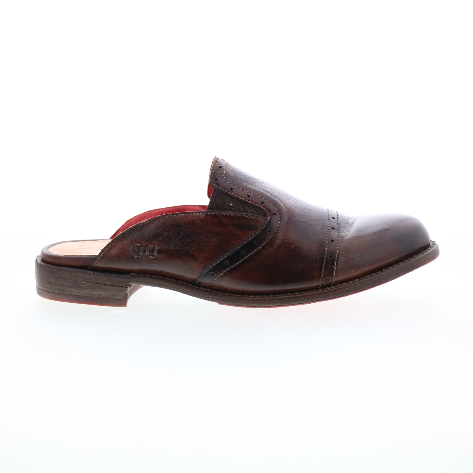 Bed Stu Jackie F346013 Женские коричневые кожаные шлепанцы-слипоны на плоской подошве