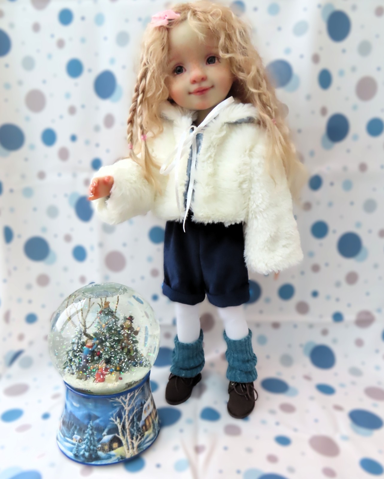 Tenue hivernale pour poupée : style balade à la montagne, taille 36 cm
