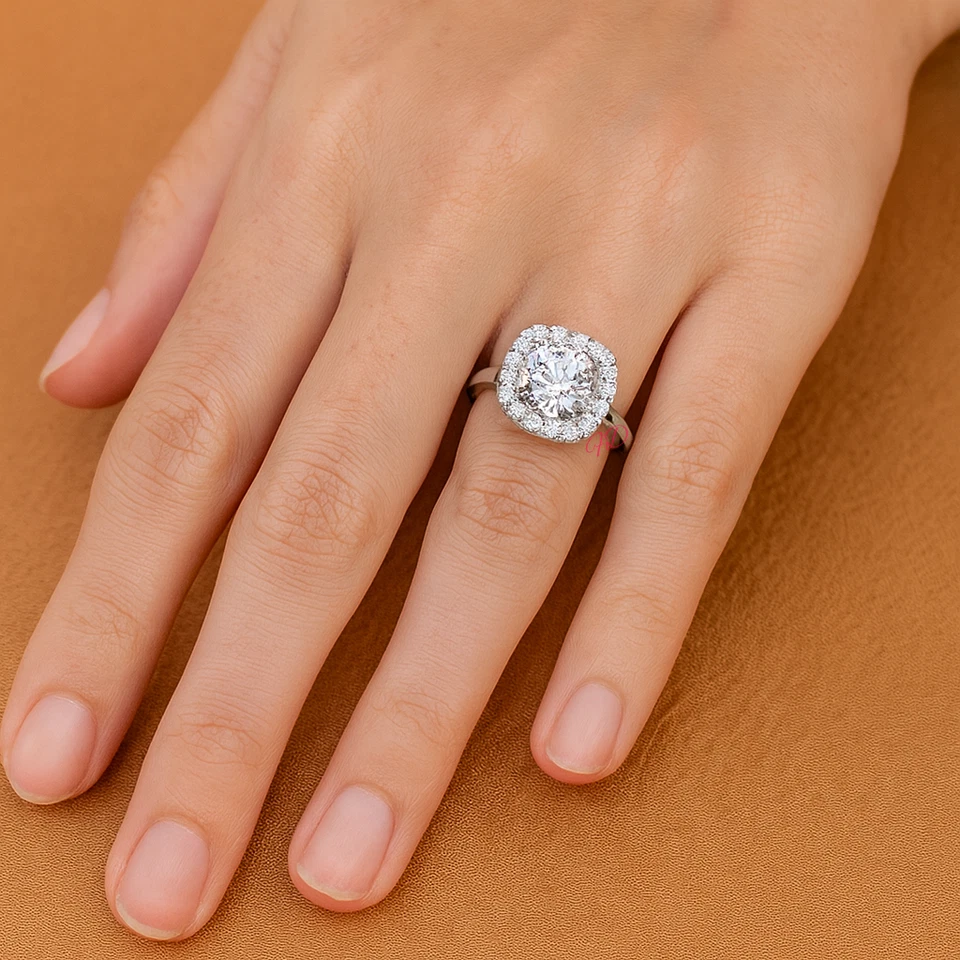Rundschliff Diamant Ring 14k Weißgold 1,25 Ct IGI Lab Grown Größe 6 7 Verlobung - Bild 2 von 4