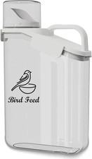 Bird Seed Storage Container Portable-3 Qt/2.8 L Clear Plastic Pet Food Container