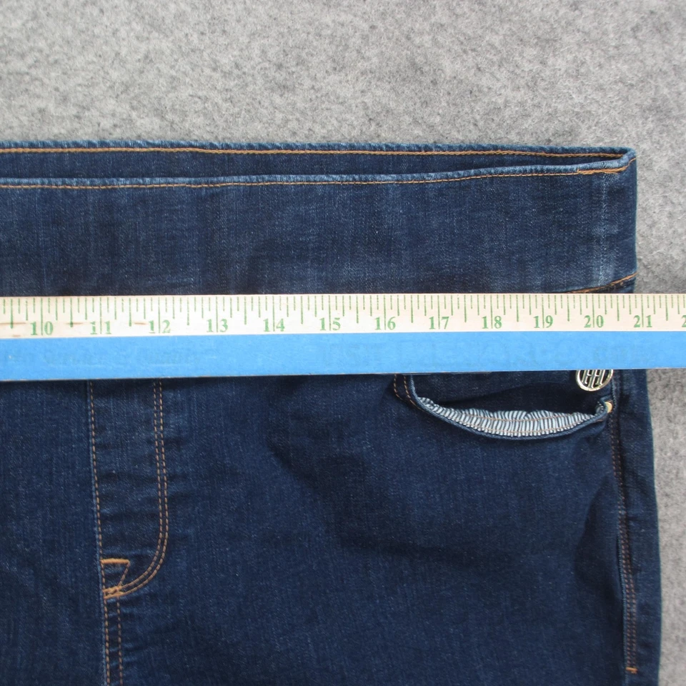 Tommy Hilfiger Jeans Womens 18W Blue Gramercy Pull On Stretch Denim Jeggings - Image 3 of 4