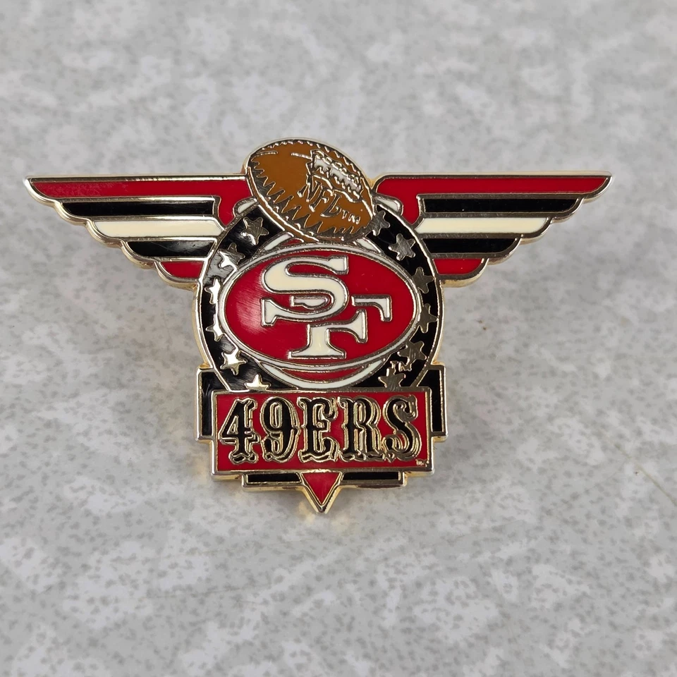 Vintage San Francisco 49ers NFL Wing Enamel Pin SF Lapel Hat Jacket Football - Image 3 of 4