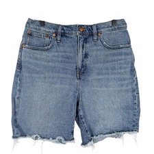 Madewell High Rise Denim Mid-Length Shorts Bermuda Blue - 29