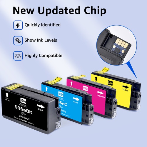 8PK High-Yeild 936 CYBM Wkład atramentowy pasuje do HP OfficeJet Pro 9110b/9120b/9130b - Zdjęcie 6 z 21