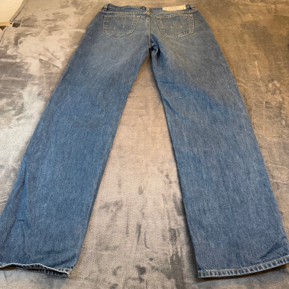 Pantalones de mezclilla Polo Ralph Lauren azul tiro alto pierna ancha para mujer talla 18 29x31" Foto 4 de 4