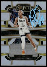 2024 Panini Select WNBA #73 Dana Evans Prizms Silver IP Signed Autograph