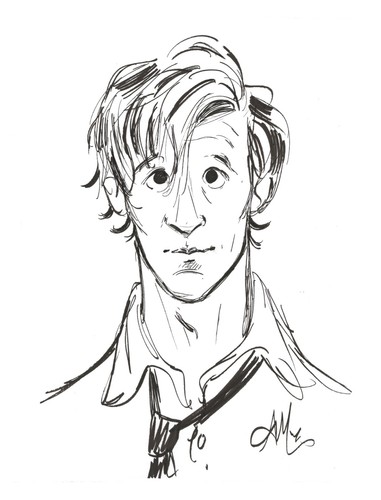 Sharpie doodle of Matt Smith by Amanda MacFarlane