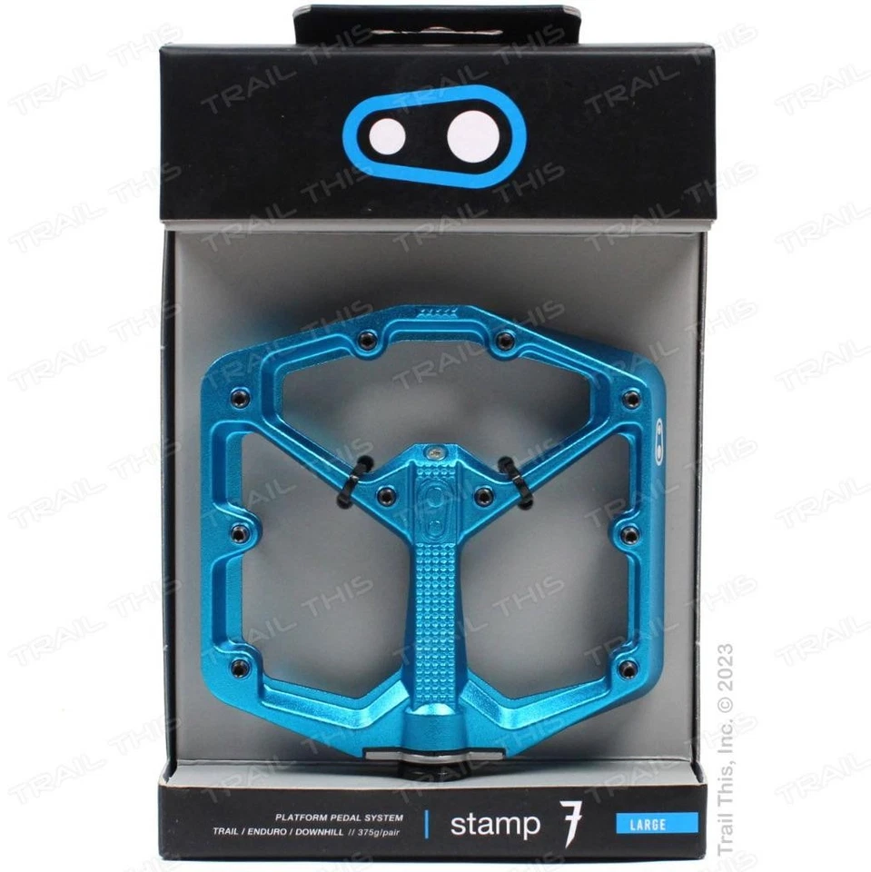 Pedales Crank Brothers Stamp 7 MTB plataforma grande eléctrico azul Foto 2 de 3