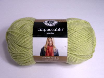 LOOPS & THREADS IMPECCABLE WORSTED 1 SKEIN SOFT FERN 268 YARDS