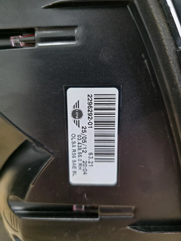 Genuine Mini R57 LCI Smoked Rear Lights - 63212320380 Black Line - Image 4 of 4