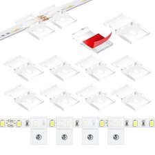 20Pcs Light Strip Mounting Clips Clear Self Adhesive LED Strip Light Fixing Cli