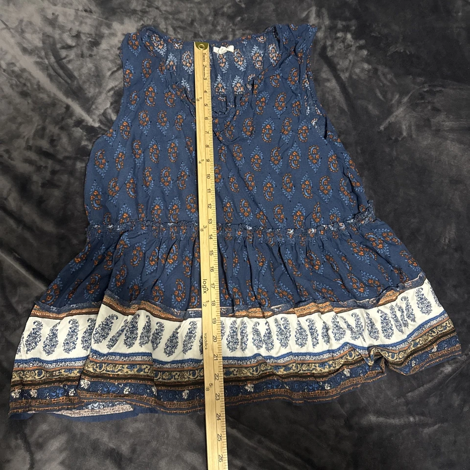 Camiseta sin mangas Maurice’s azul cachemira peplum talla X0 para mujer Foto 4 de 4