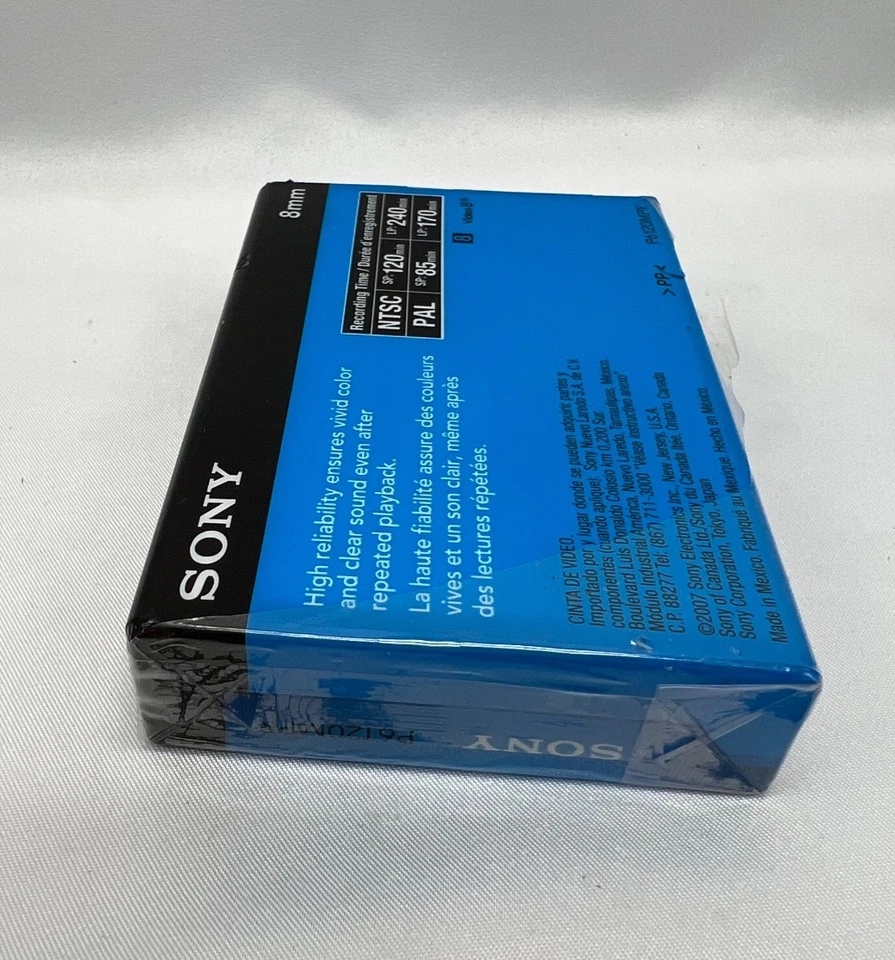 Sony 8mm 120 Minutes 8 MP Video Cassette Video 8 New/Sealed - Image 4 of 4
