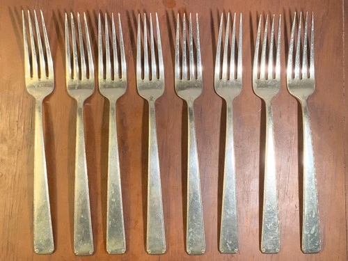 Towle Sterling Old Lace Pattern Dinner Forks set of (8)