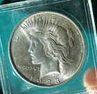 1923  Silver PEACE  DoLLAR GORGEOUS BRILLIANT UNC 90% SILVER US COIN