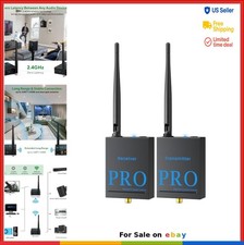Wireless Audio Transmitter Receiver 2.4GHz 328ft Optical Coaxial 3.5mm RCA for