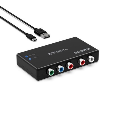Component to HDMI Converter Adapter - 1080P YPbPr RGB + Audio for HDTV