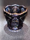 Vintage Imperial Glass Purple Amethyst Toothpick Holder Iridescent — photo 3