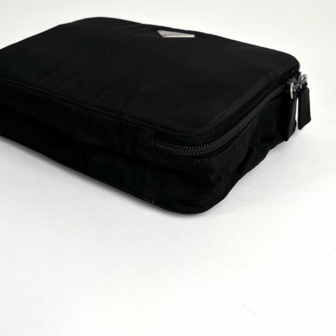 PRADA Makeup Pouch Multi Case Small Items Triangl… - image 8