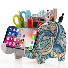 Pen Pencil Holder for Desk Cute Elephant Gifts Desk Organizer Marker Makeup B...