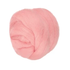 Wool Roving Yarn, 250G/8.8OZ Felting Wool Pure Roving Yarn, Pink