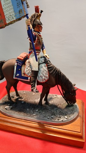 ALMOND FRENCH CUIRASSIER A CHEVAL DE LA GUARD IMPERIALE STANDARD BEARER 1808 - Bild 6 von 14