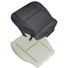 Black Cloth Driver Side Bottom Seat Cover  Foam Cushion Compatible with