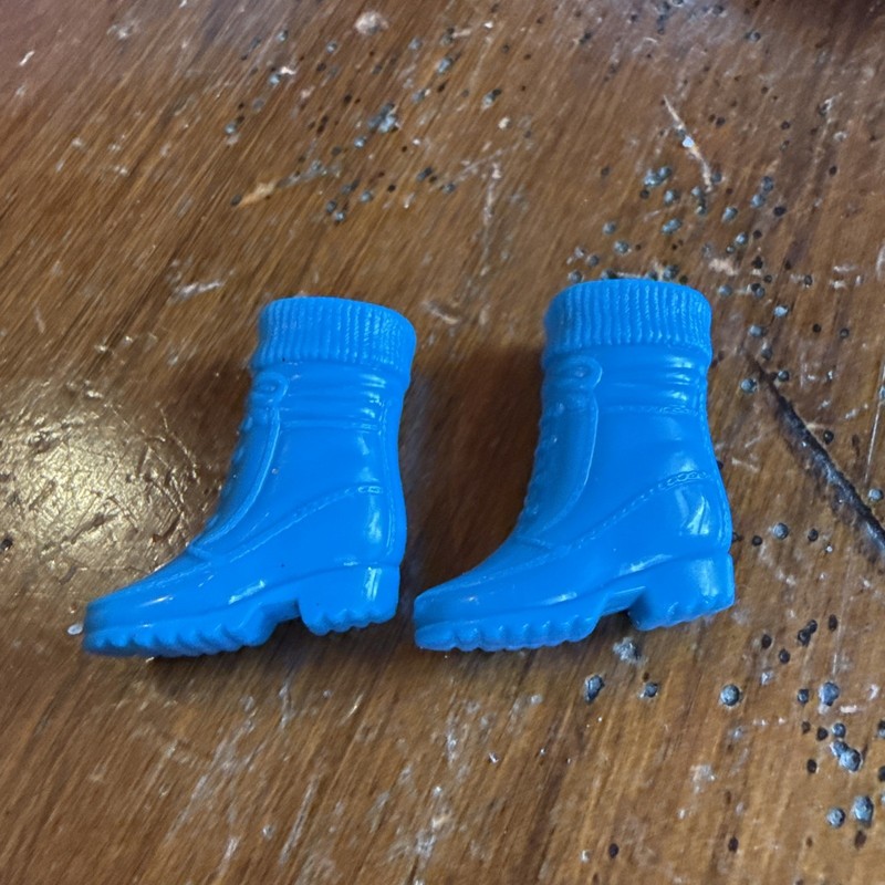 Circa 1990 - Barbie Doll Shoes Turquoise Sock Top Hiking Boots