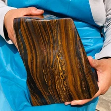 12.18LB Natural tiger's-eye rough raw stone rock specimrn Madagascar polish 558