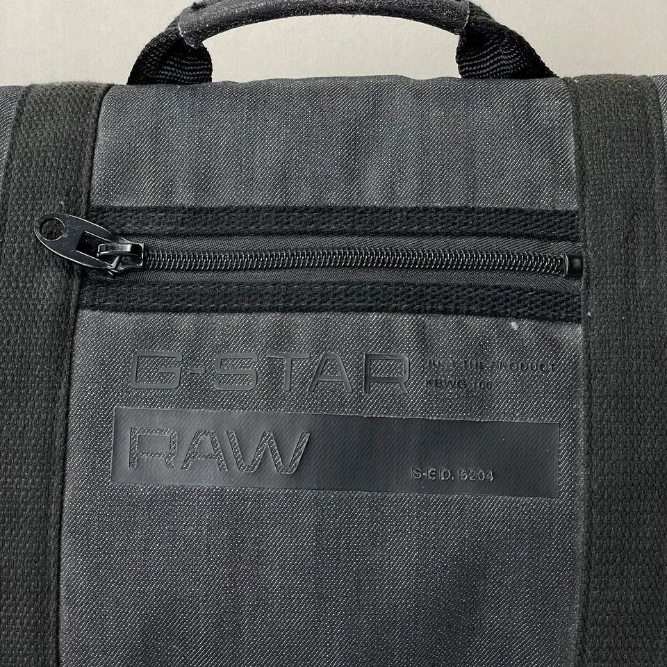 Винтажный G-Star Raw Messenger сумка уголь холст Y2K ноутбук состаренный путешествий большой - Изображение 4 из 4