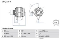 Bosch 0 986 045 320 Generator FüR Audi Seat Skoda VW