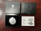 2021 W American Silver Eagle, Uncirculated, Type 2, US Mint, OGP/COA