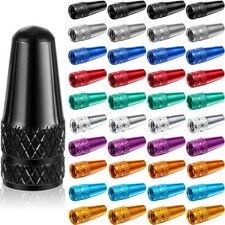 Boao 40 Pcs Bicycle Presta Valve Cap Multi Color Anodized Aluminum