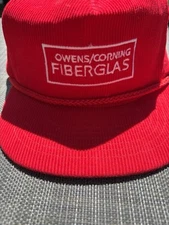 Vtg USA MADE Owens Corning Fiberglass Trucker Hat Snapback Cap Vintage