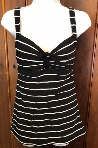 Coco Rave black and white One Piece Tankini Look 34D Lined Adjustable Straps